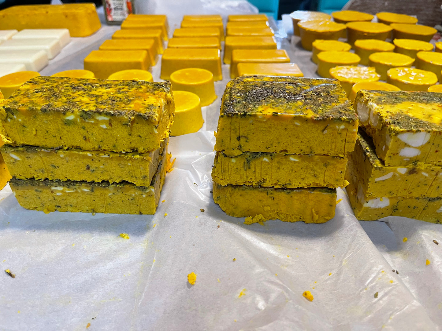 “Let’s Exfoliate!” “Large” Organic Black Seed Exfoliating Moisturizing Soap Bar with honey, Shae butter, Organic Mint Leaves, Turmeric, ginger, & organic oils