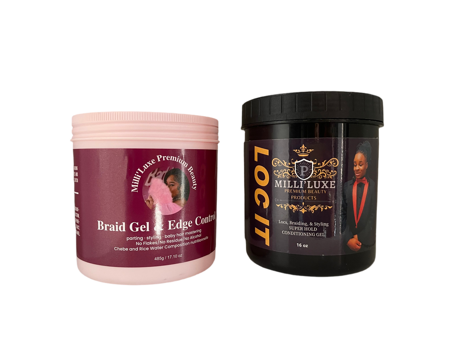 2 for $37.99 Chebe Rice Water Braid Gel & Loc It! Extra Holding Loc Gel