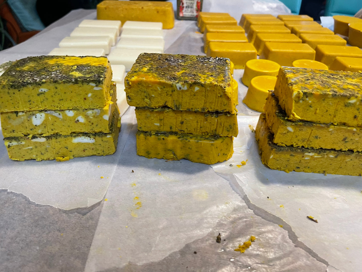 “Let’s Exfoliate!” “Large” Organic Black Seed Exfoliating Moisturizing Soap Bar with honey, Shae butter, Organic Mint Leaves, Turmeric, ginger, & organic oils