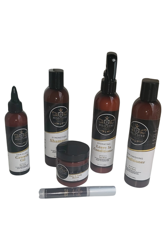 Milli'Luxe's 4Piece Sea Moss Rapid  Hair Growth Products