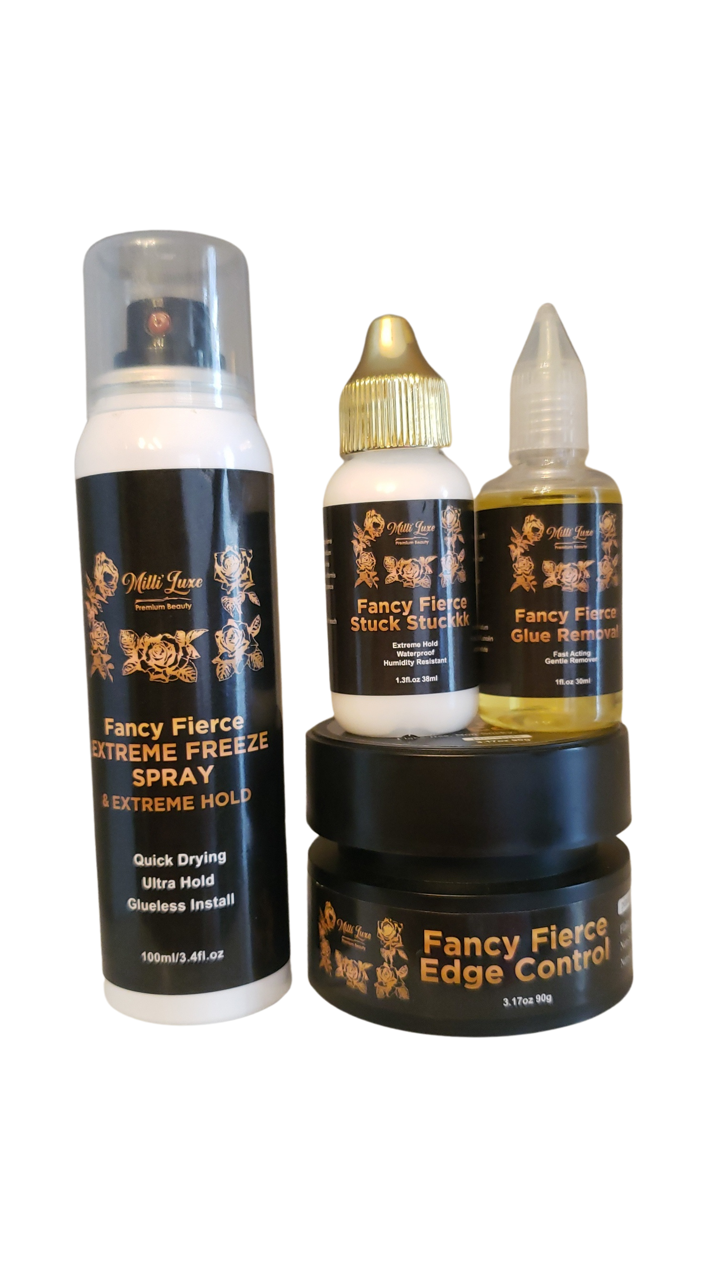 4 PIECE FANCY FIERCE LACE FRONT INSTALLATION BUNDLE
