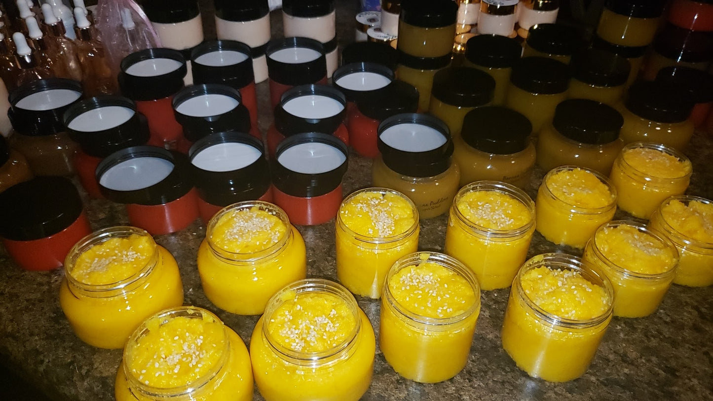 "🍓 Strawberry Tinks" Organic Fruit Exfoliating Body Sugar Scrub “4oz”
