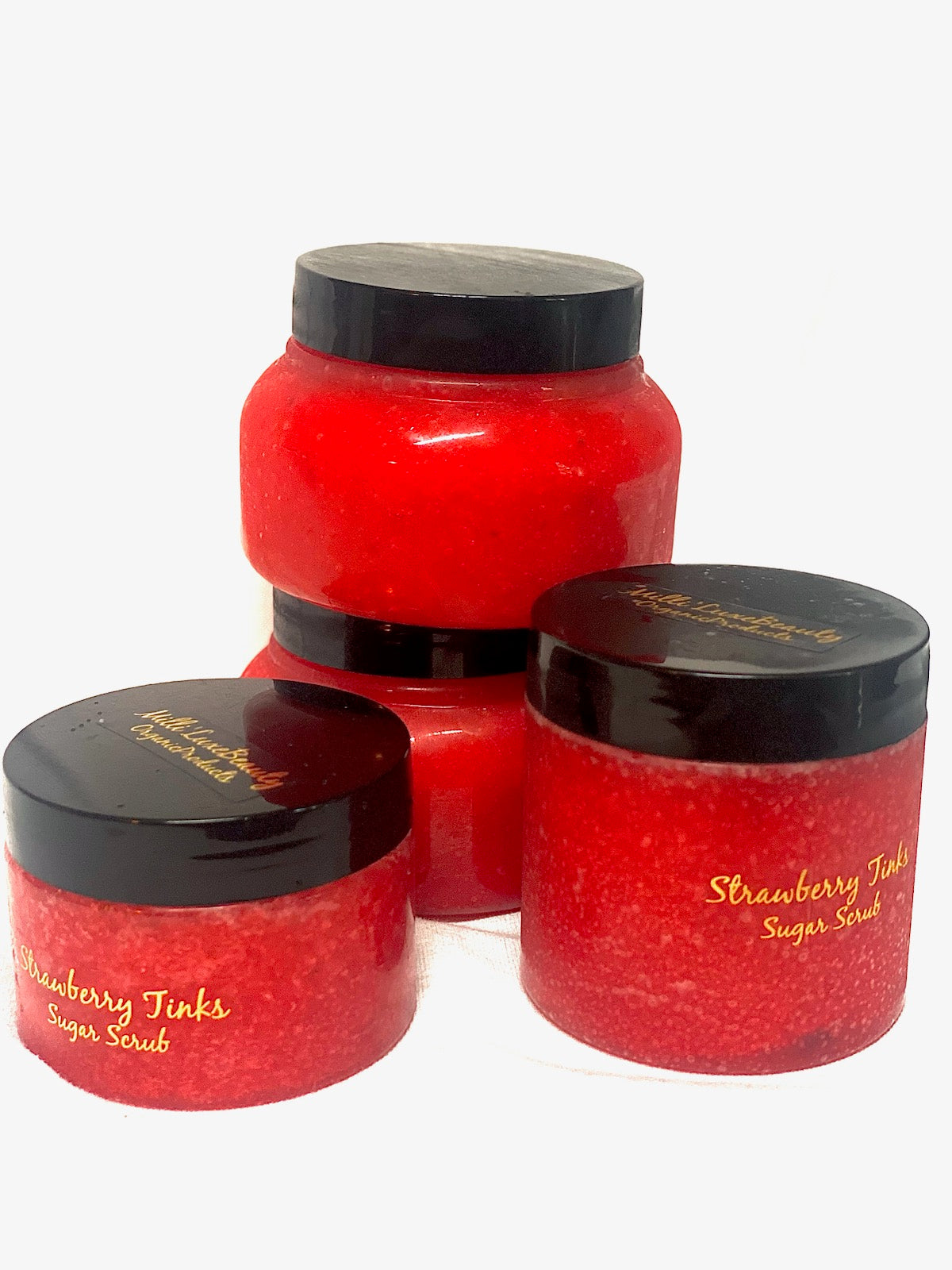 "🍓 Strawberry Tinks" Organic Fruit Exfoliating Body Sugar Scrub “4oz”